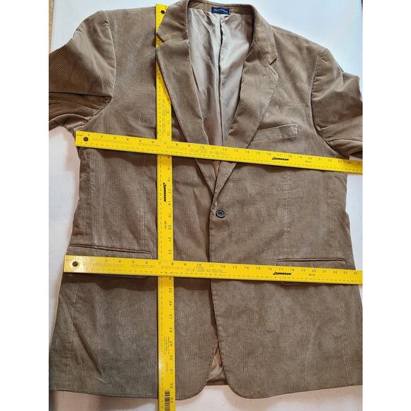 Stafford Classic Fit Tan Corduroy Sports Coat Blazer Jacket Two-Button Men's 46L - Picture 6 of 10